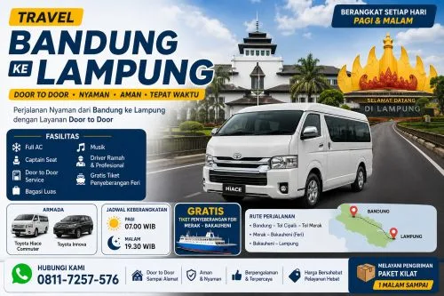 Travel Bandung ke Lampung Murah dengan Fasilitas Lengkap