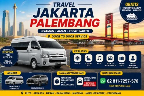 Travel Jakarta Palembang Favorit Mahasiswa dan Pekerja Rantau