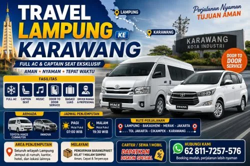 Travel Lampung Karawang Full AC dan Captain Seat Eksklusif