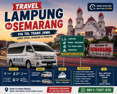 Travel Lampung ke Semarang Via Tol Trans Jawa Lebih Cepat dan Praktis - interior armada