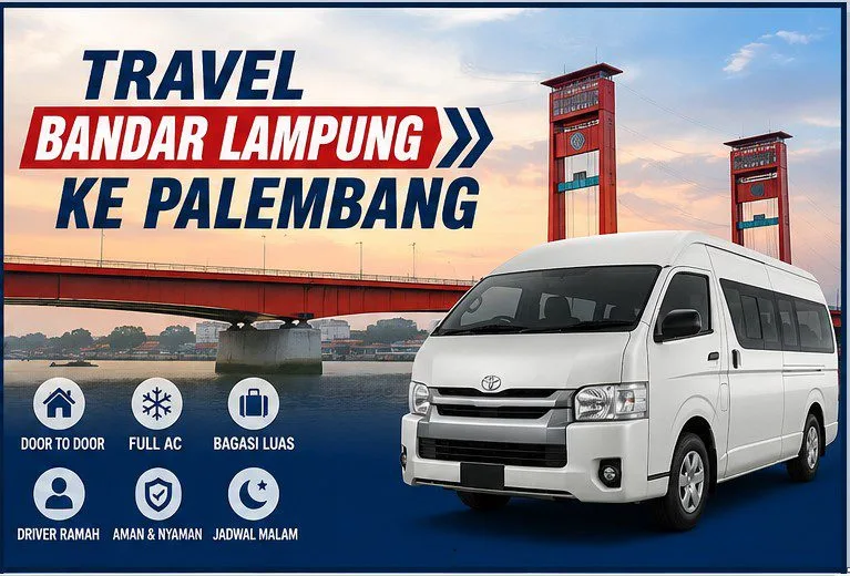 Travel Bandar Lampung ke Palembang Full AC Hiace Commuter