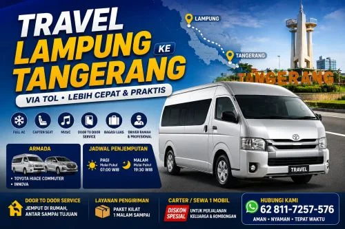 Travel Lampung ke Tangerang Via Tol Lebih Cepat dan Praktis