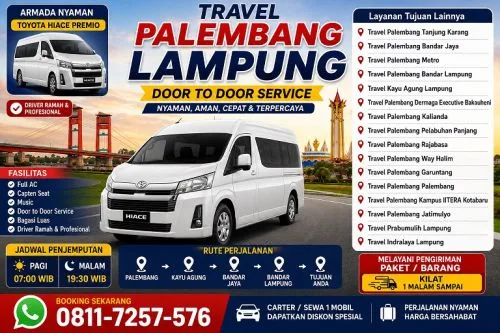 Travel Palembang Way Halim via Tol dengan Armada Hiace
